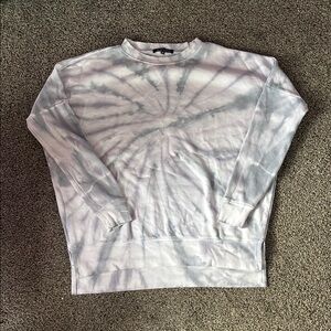 Ocean Drive Gray Crewneck Sweater Tie-Dye